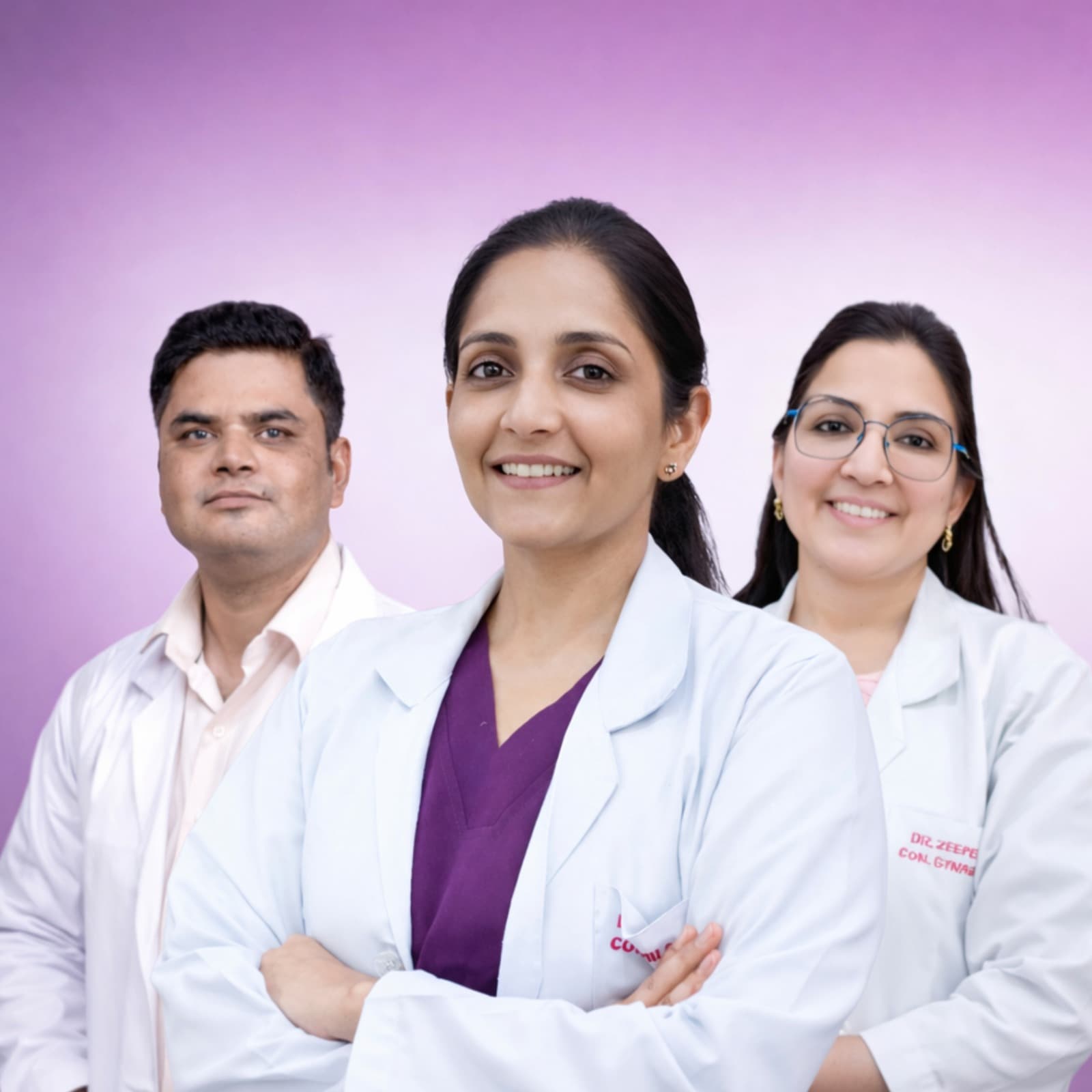 Ishwa IVF के डायरेक्टर डॉ. उर्मिला शर्मा, डॉ. ज़ीपी गोधा और डॉ. राहुल शर्मा