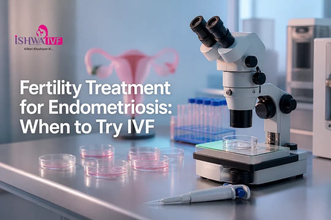 IVF lab setup illustrating When to Try IVF for endometriosis-related fertility treatment.
