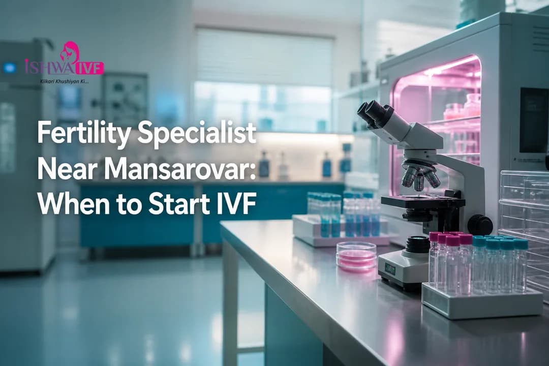 Modern IVF lab setup illustrating Fertility Specialist Near Mansarovar guidance on when to start IVF.