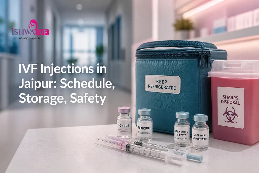 Clean IVF medication kit and storage pouch illustrating IVF Injections in Jaipur schedule and safety.
