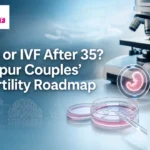 Premium healthcare cover showing lab elements for IVF After 35 in Jaipur