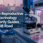 Illustrated IVF MI Road concept showing a modern embryo lab setup