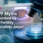 Premium healthcare cover showing an IVF lab scene for IVF myth-busting article.