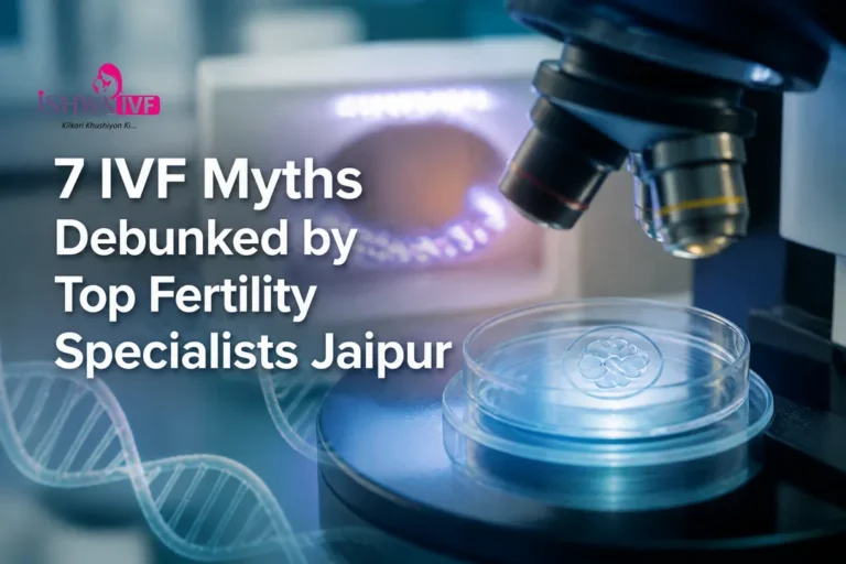 Premium healthcare cover showing an IVF lab scene for IVF myth-busting article.