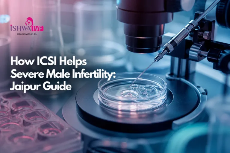 Premium IVF lab visual showing ICSI used for Severe Male Infertility.