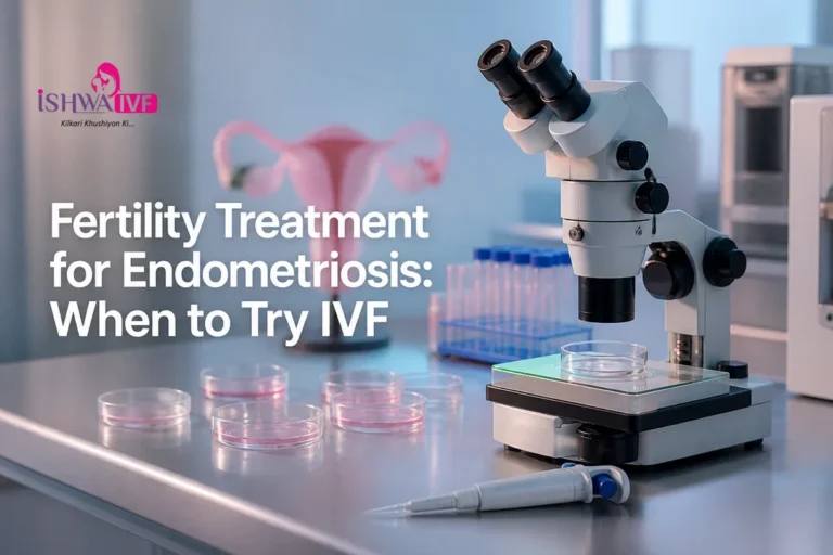 IVF lab setup illustrating When to Try IVF for endometriosis-related fertility treatment.