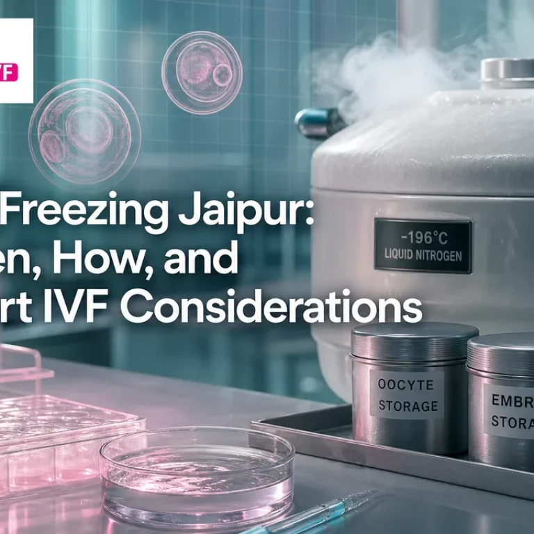 Sterile lab concept for Egg Freezing Jaipur with cryogenic storage and IVF elements